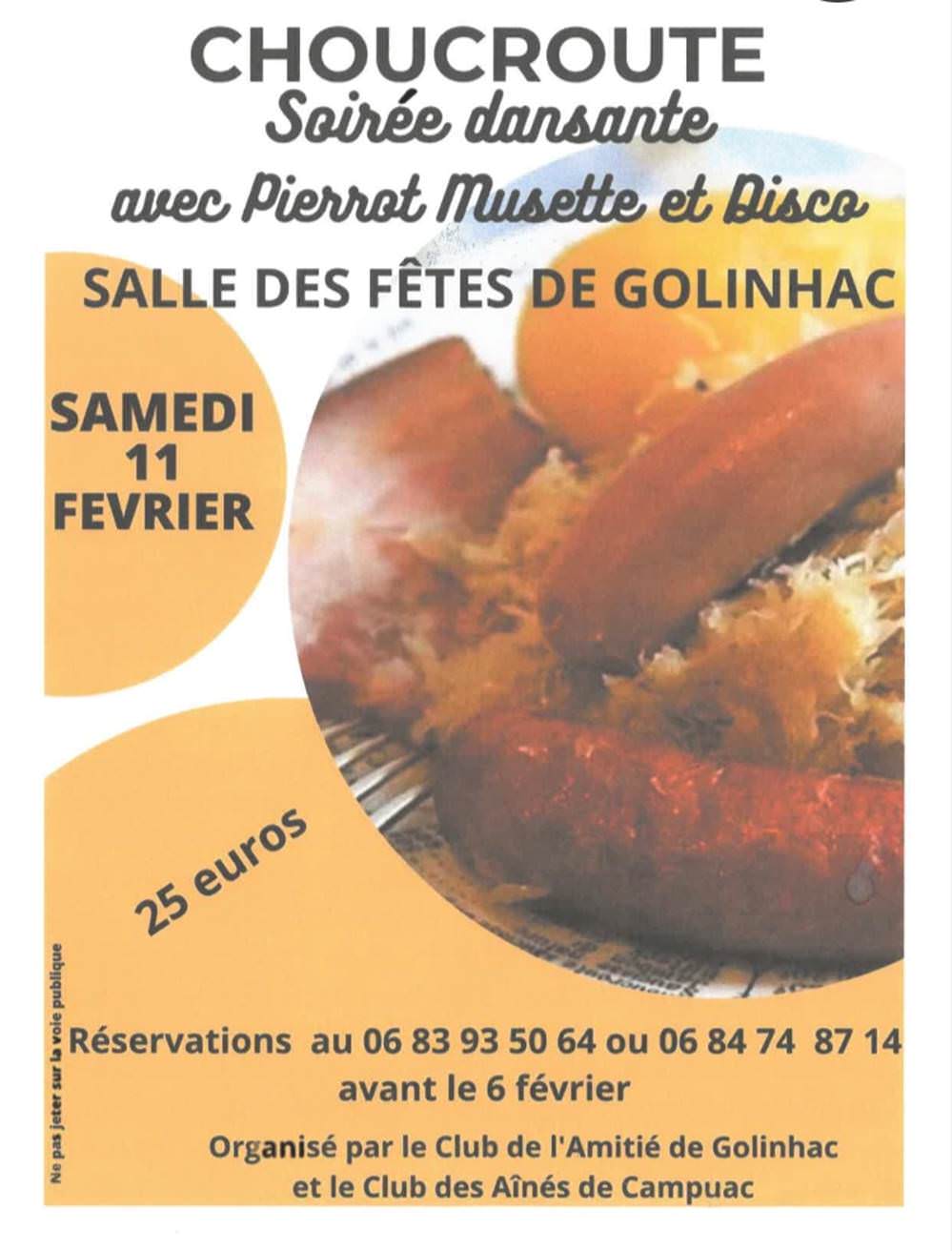 Lire la suite à propos de l’article Soirée Choucroute