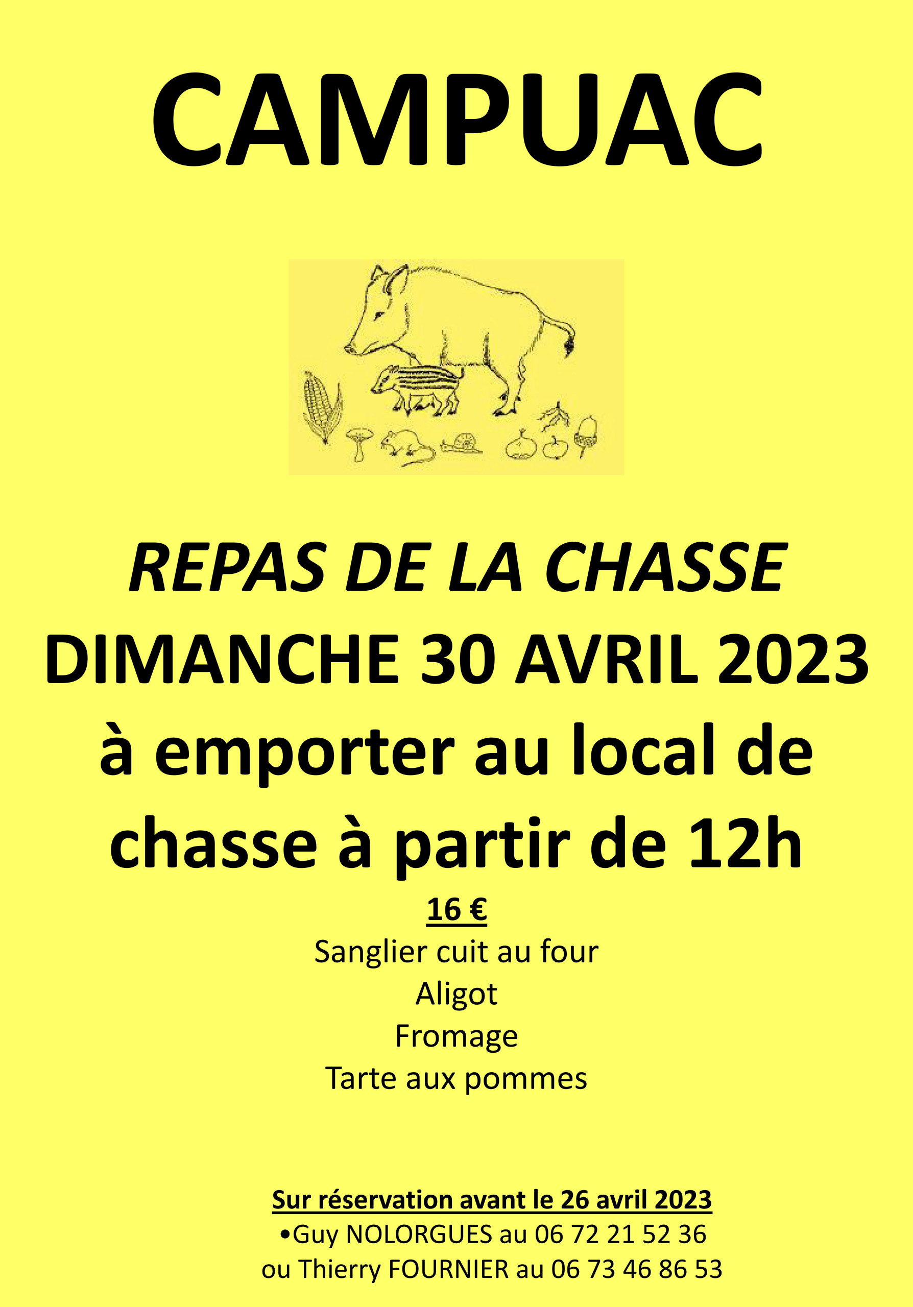 Lire la suite à propos de l’article Repas de la chasse